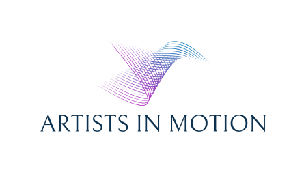 Artists in Motion logo not on dark background