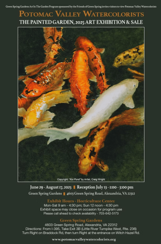 Potomac Valley Watercolorists Show at Green Spring Gardens