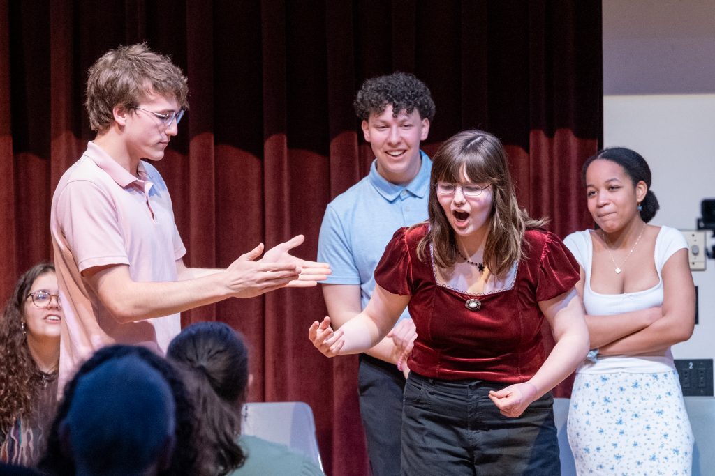 Students from South Lakes and Herndon High School performing for Resonance Improv