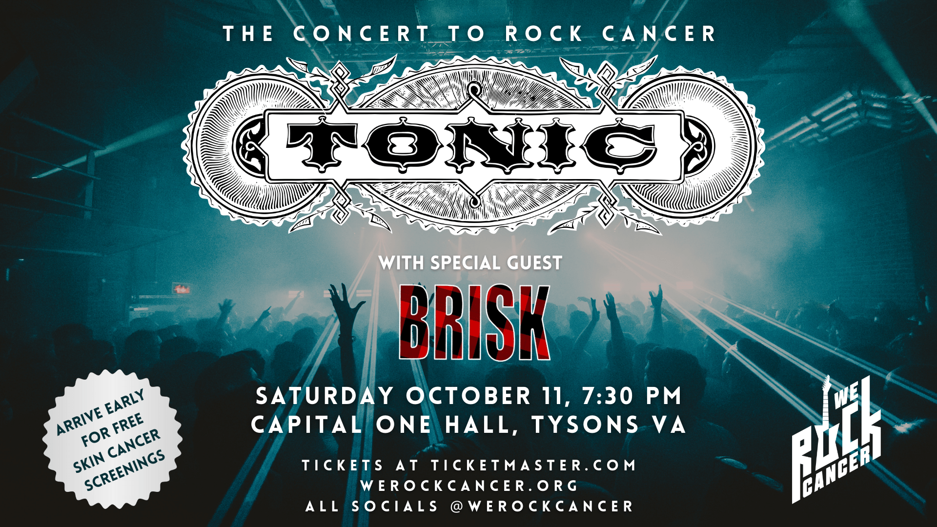 Tonic w/Brisk: The Concert to Rock Cancer