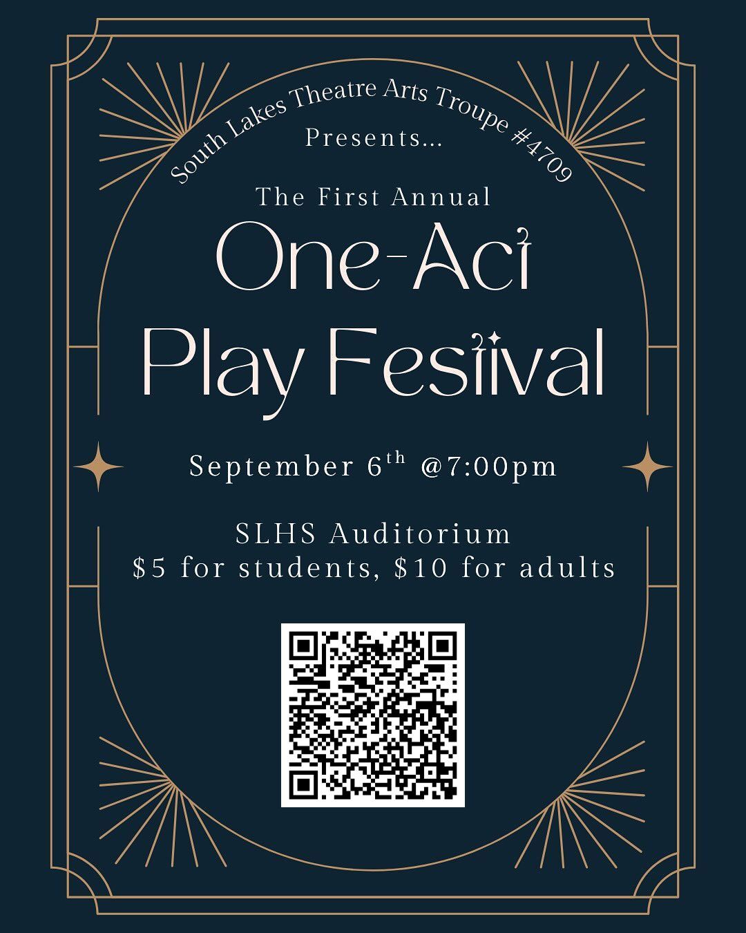 South Lakes Theatre Arts presents the first annual One Act Play Festival!