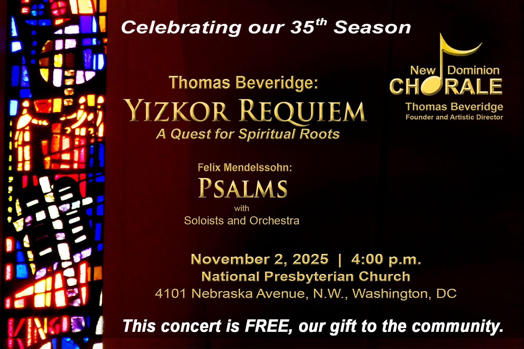 New Dominion Chorale: Yizkor Requiem