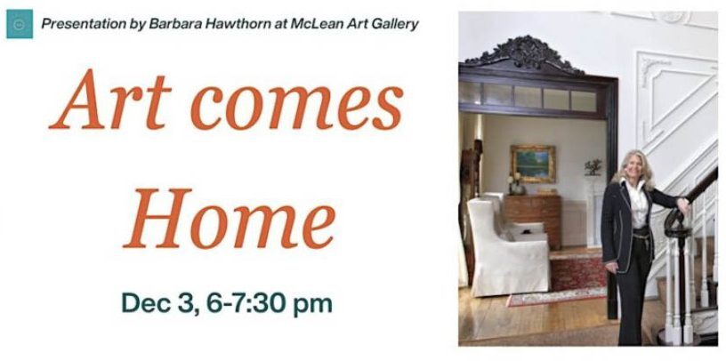 Art Comes Home – an Evening with Barbara Hawthorn