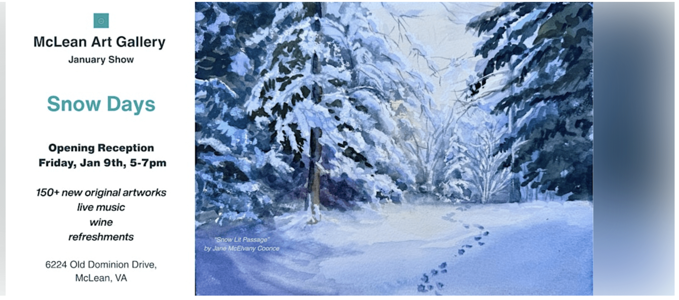 “Snow Days” Opening Reception at the McLean Art Gallery