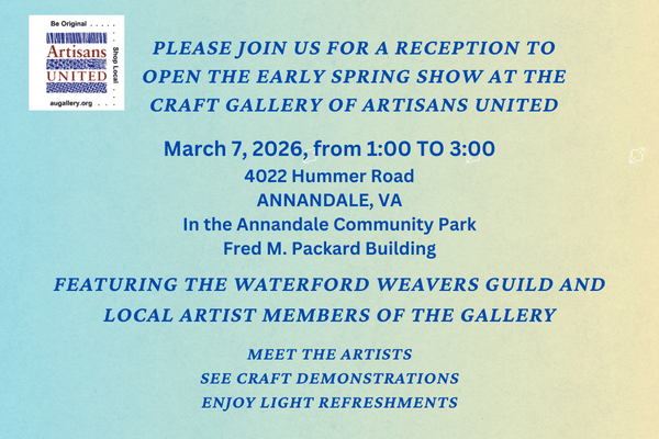 Craft Gallery of Artisans United Spring Show Opening Reception