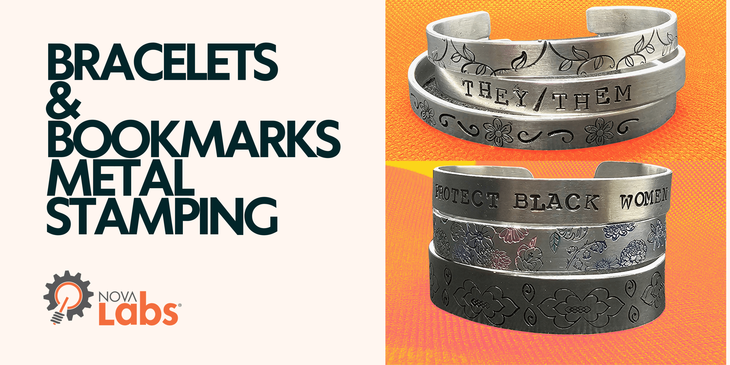 Bracelets and Bookmarks Metal Stamping