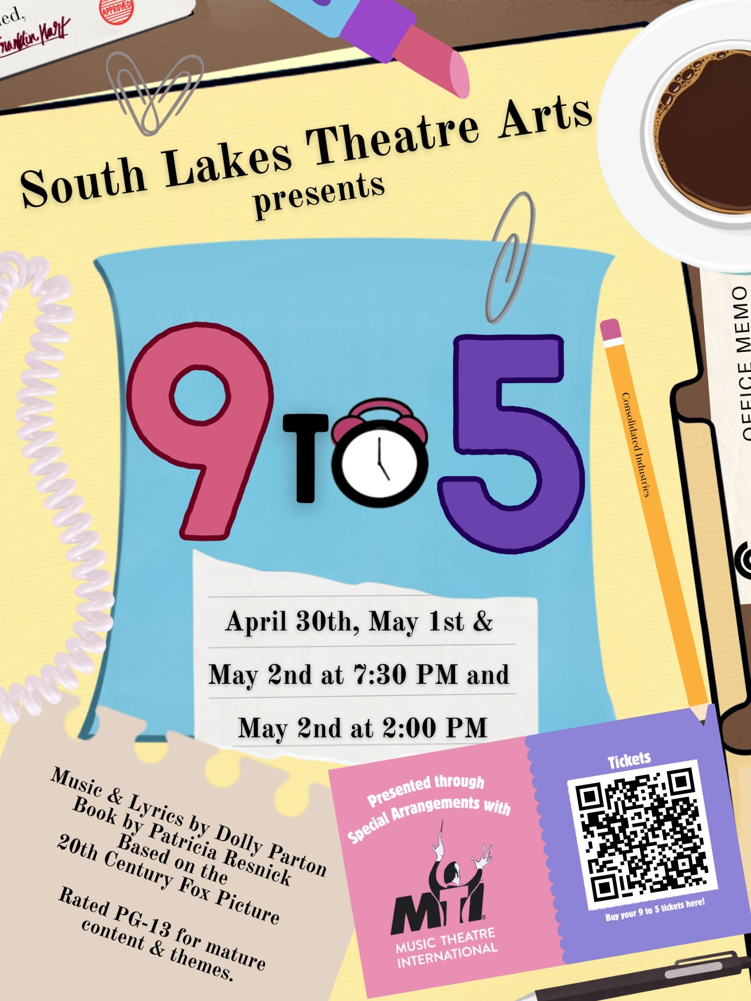 9 to 5, presented by South Lakes Theatre Arts