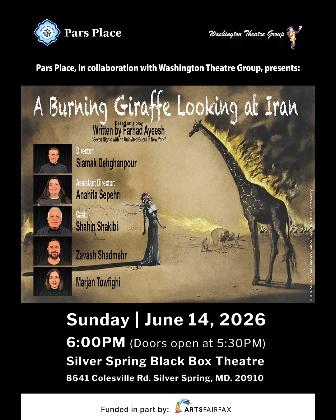 Theater Performance: A Burning Giraffe Looking at Iran