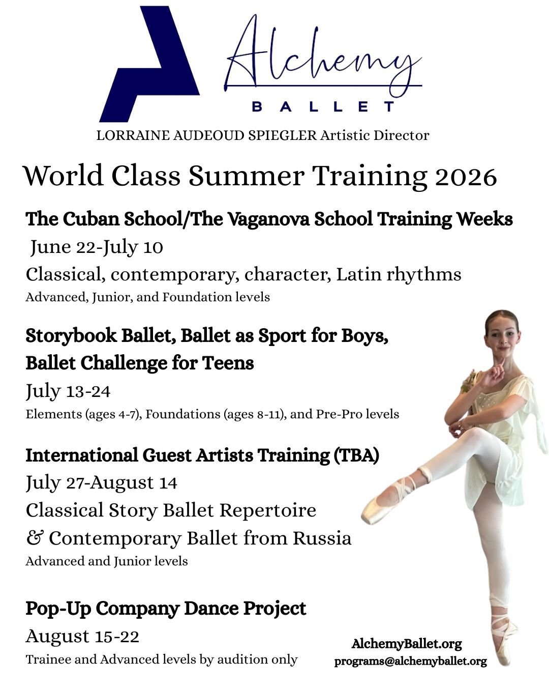 Alchemy Ballet Summer Intensive Weeks