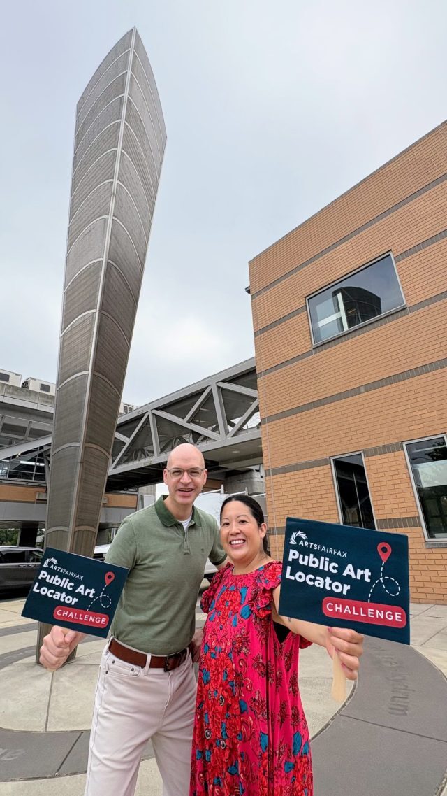 We’re looking back at our summer art adventures last year with the #PublicArtLocatorChallenge! As part of the challenge, ArtsFairfax staff met with 8 District Supervisors to look for public art all around Fairfax County. Then and now, we encourage you to use the ArtsFairfax Public Art Locator to find art in our community! 🔍🎨
 
Find or add public art in your life by visiting ArtsFairfax.org/PublicArt. 
 
#ArtsFairfax #PublicArtLocatorChallenge #DMVArts #LocalArt
