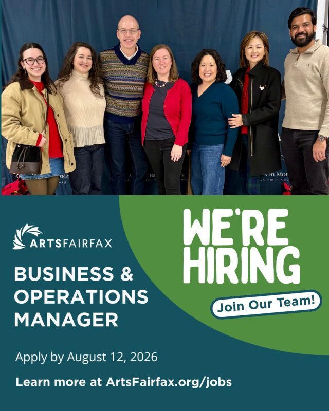 Due to continued team growth, we have reopened our search for a Business and Operations Manager! Are you passionate about the arts? Do you have financial management experience? Come join us! 🤝

ArtsFairfax is currently seeking a Business and Operations Manager to supervise the administrative aspects of ArtsFairfax’s $2.1M operations. This role will encompass day-to-day financial management and preparation for board reporting and audits, human resource management for a 10-person staff, insurance contracts, liaison with County facility managers, other business contracts, and general administrative activities.

📆 Interested candidates should apply by August 12, 2026.

💼 Learn more at ArtsFairfax.org/jobs

#ArtsFairfax #Hiring #JobsInTheArts