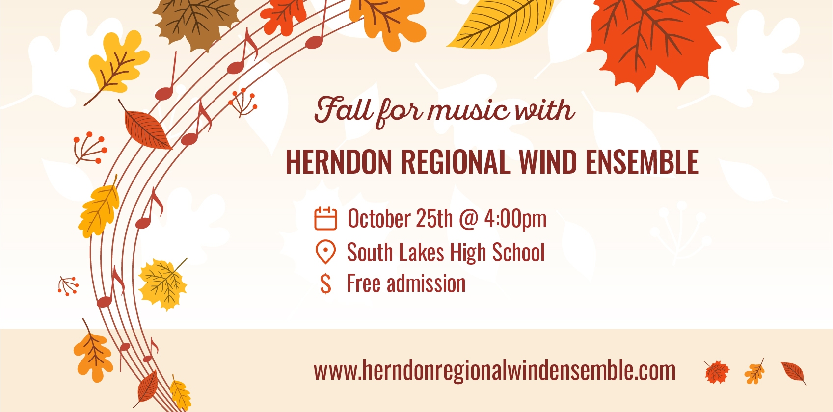 FREE CONCERT EVENT: Fall for Music with Herndon Regional Wind Ensemble